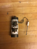 Vintage Tibetan or Chinese snuff bottle crafted from brass and bone - thumbnail 1 of 1