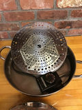 Electric stainless steel steamer with perforated insert and lid - thumbnail 2 of 2