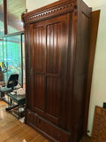 Antique wooden armoire with dishware storage - thumbnail 1 of 5