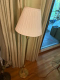 Brass floor lamp with pleated lampshade - thumbnail 1 of 1