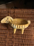 Yellow ceramic sheep-shaped bowl - thumbnail 1 of 3