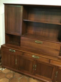 Wooden hutch cabinet with shelves and drawers 68x75x19 - thumbnail 1 of 4