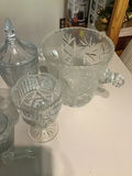 Crystal glassware collection: pitcher, sugar jar with lid, bowls, goblets and tumblers - thumbnail 2 of 2