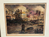 German Watercolor Impressionist Painting Signed and Dated - thumbnail 5 of 7