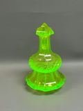 Antique Vaseline Uranium Cut Glass Decanter  - thumbnail 7 of 8