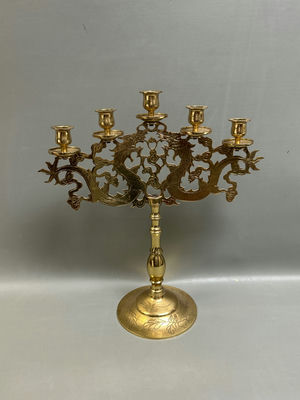 Brass Dragon Candelabra - Image 1 of 5