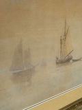 Signed Louis Kinney Harlow Nautical Watercolor 1850-1913 Massachusetts - thumbnail 2 of 5