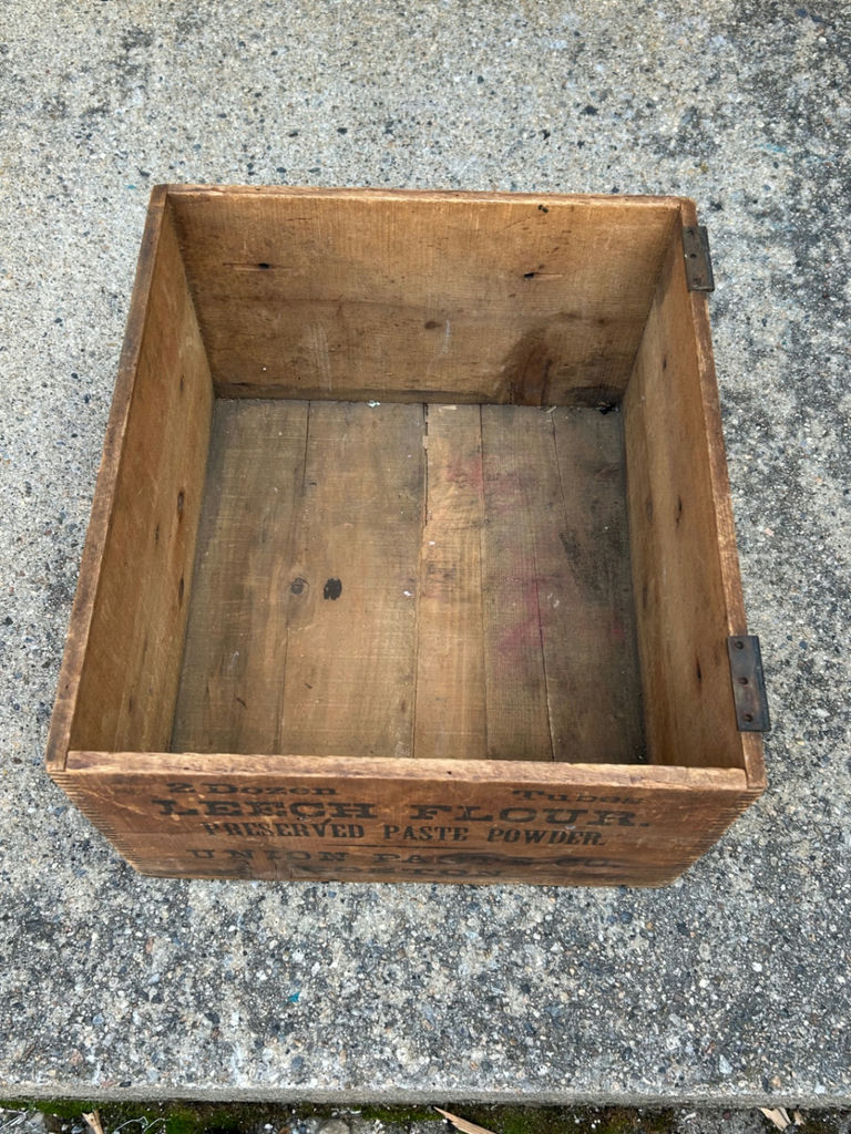 Rare Antique Leech Flour Union Paste Co. Advertising Crate Boston - image 3 of 6