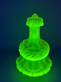 Antique Vaseline Uranium Cut Glass Decanter  - thumbnail 8 of 8