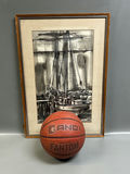 Sailboat at Dock Gouache Painting Signed Ohara - thumbnail 4 of 5