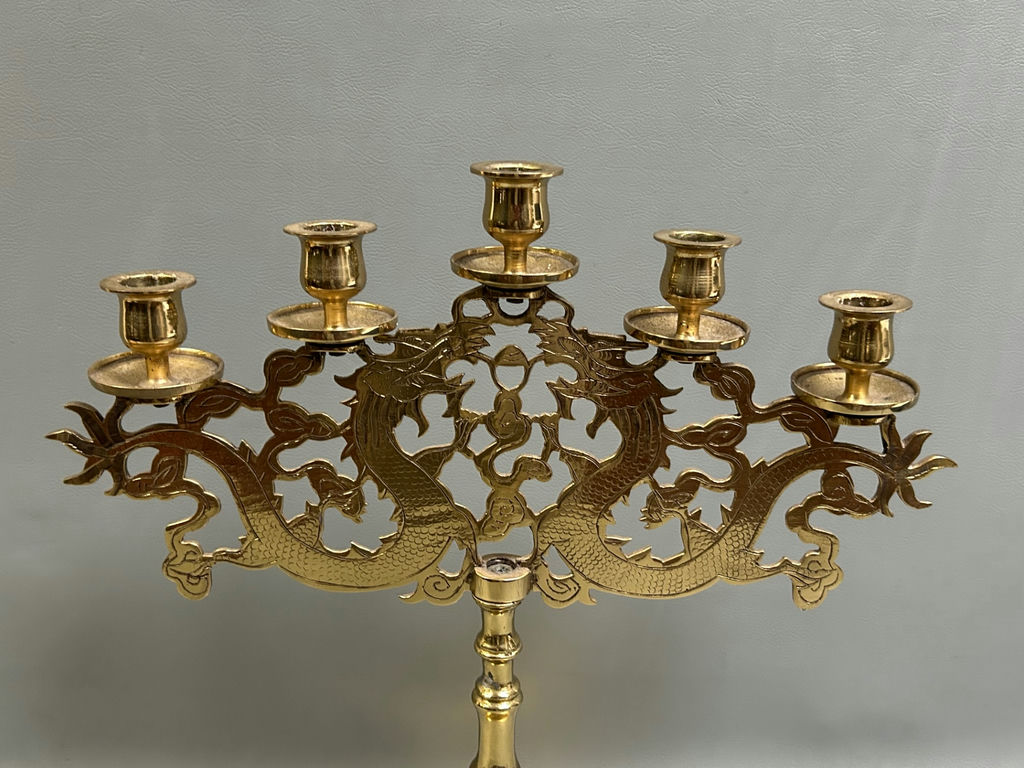Brass Dragon Candelabra - image 2 of 5