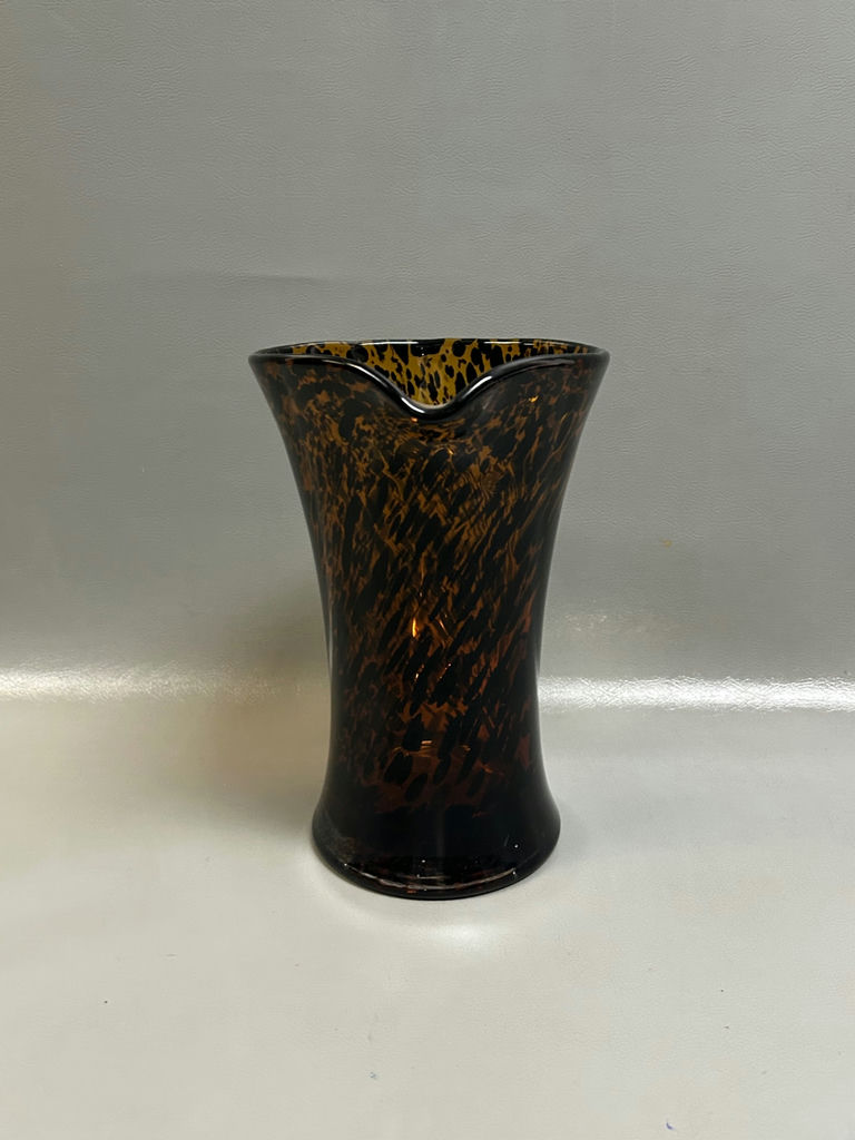 Tortoiseshell Hand Blown Art Glass Pitcher  - image 4 of 6