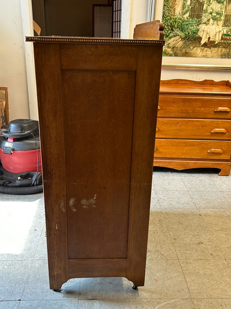 Antique Tiger Oak Five Drawer Dresser - image 3 of 8