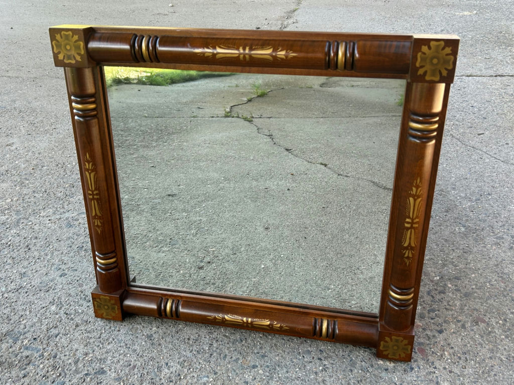 Hitchcock Stenciled Colonial Maple Wall Mirror - image 1 of 4