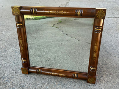 Hitchcock Stenciled Colonial Maple Wall Mirror - Image 1 of 4