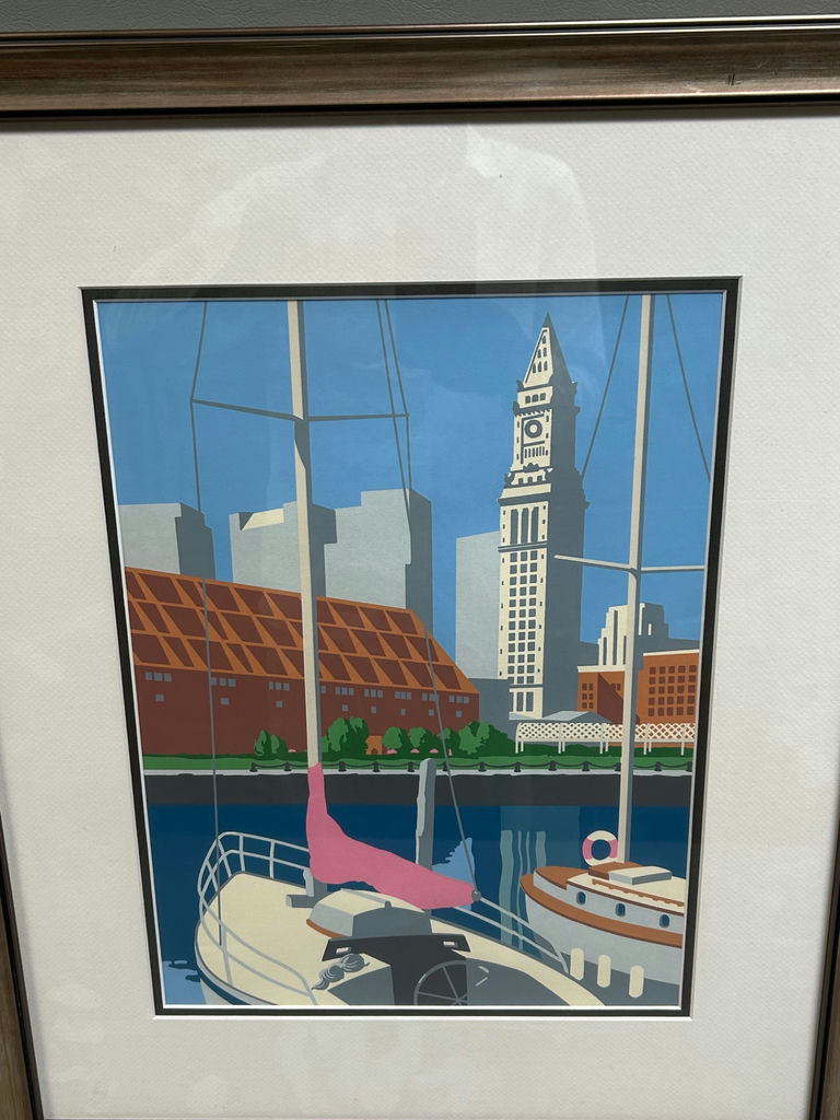 Oren Sherman American Waterfront Serigraph - image 3 of 4