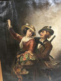 1900s European Couple Portrait Oil on Canvas  - thumbnail 3 of 7