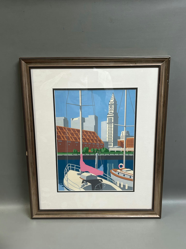 Oren Sherman American Waterfront Serigraph - image 1 of 4