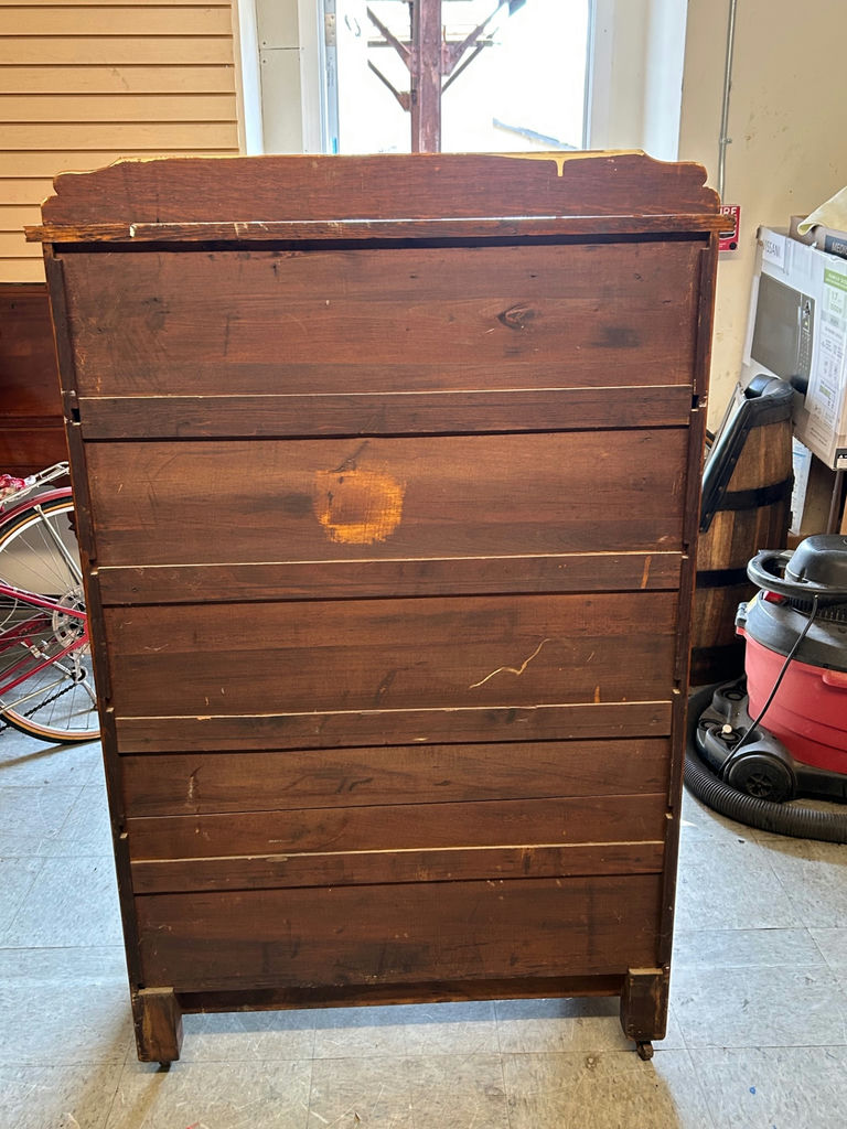 Antique Tiger Oak Five Drawer Dresser  - image 6 of 8