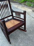 Antique Cane Seat Carved Rocker  - thumbnail 3 of 6