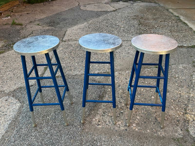 Safavieh Kenzie Navy Blue Bar Stools - Image 1 of 5
