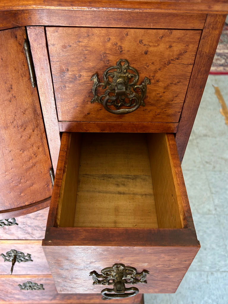 Antique Birds Eye Maple Secretary Chest of Drawers - image 9 of 9