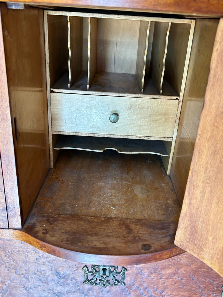 Antique Birds Eye Maple Secretary Chest of Drawers - image 2 of 9