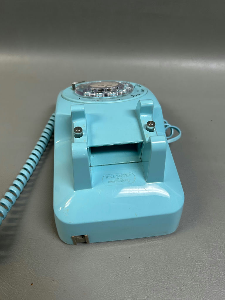 Vintage Aqua Blue Bell System Rotary Dial Phone - image 5 of 7