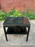 Signed Katherine Henrick Chinoiserie Glass Top Table - thumbnail 1 of 7