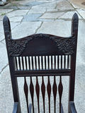 Antique Cane Seat Carved Rocker - thumbnail 2 of 6