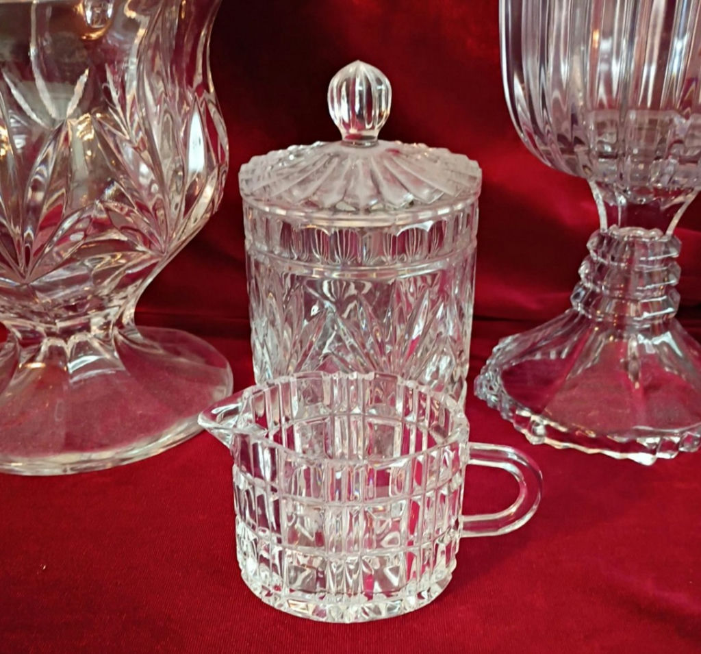 Assorted Cut Glass Decorative Containers and Vase - image 3 of 5