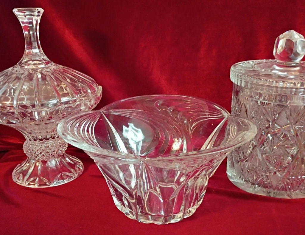 Assorted Cut Glass Decorative Containers and Bowl - image 2 of 4