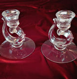 Glass Candlesticks with Sugar Bowl and Creamer - thumbnail 1 of 3