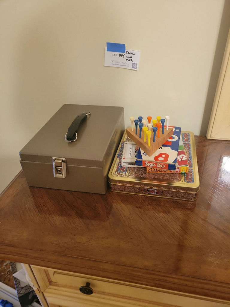 Metal Lock Box and Assorted Games - image 1 of 6