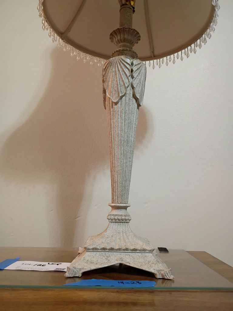 Decorative Table Lamp with Fabric Shade and Crystal Trim - image 2 of 5