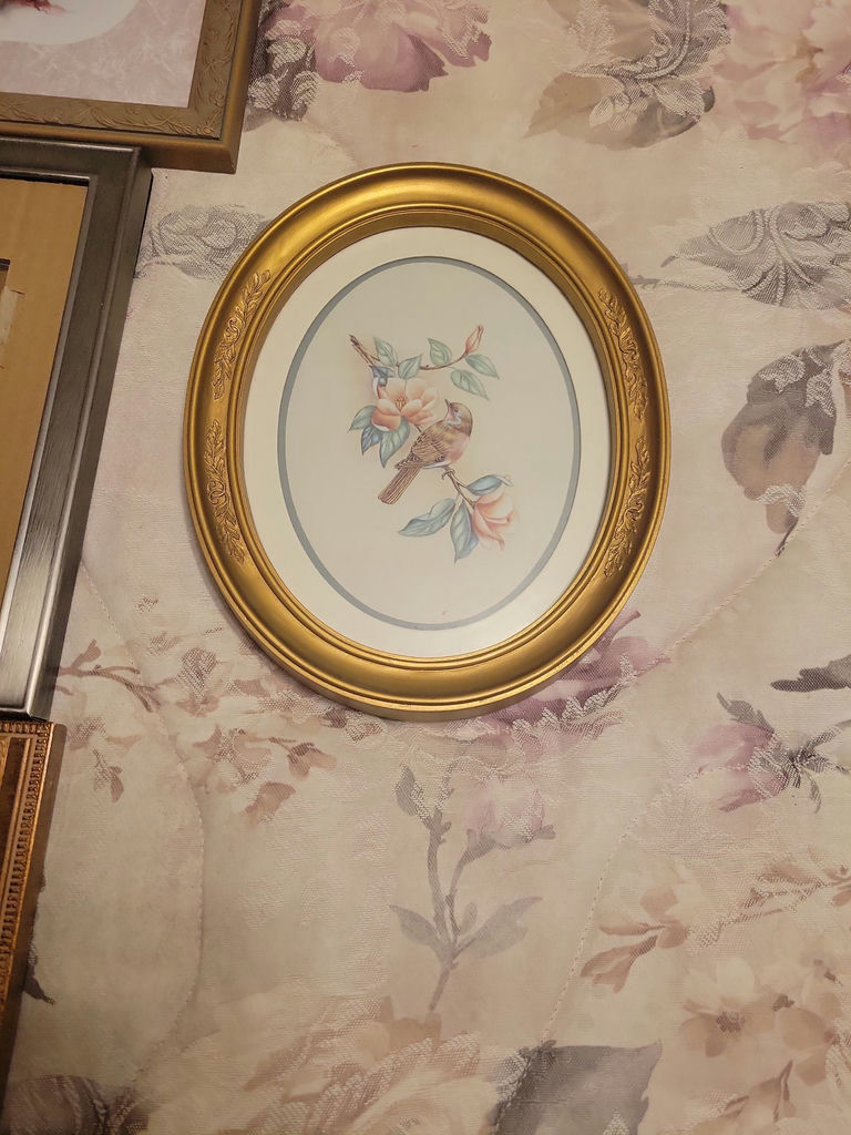 Assorted Framed Floral and Bird Wall Art with Empty Picture Frames - image 4 of 6