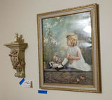 Framed Portrait Print of Young Girl with Bird - thumbnail 1 of 4