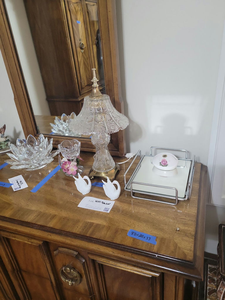 Crystal Lamp and Assorted Decorative Items - image 2 of 7