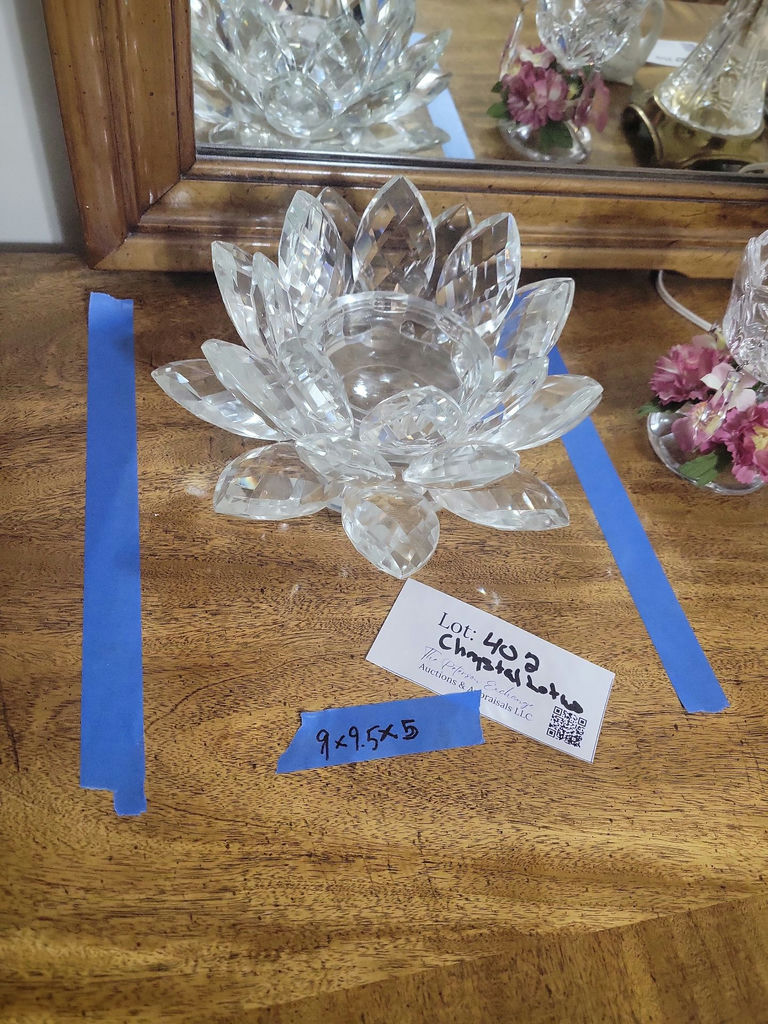 Crystal Lotus Candle Holder - image 1 of 4