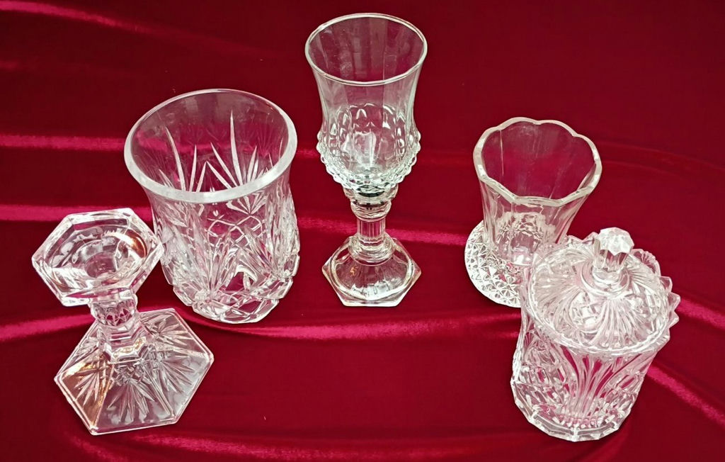 Assorted Cut Glass Decorative Tableware Pieces - image 1 of 4