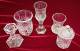Assorted Cut Glass Decorative Tableware Pieces - thumbnail 1 of 4