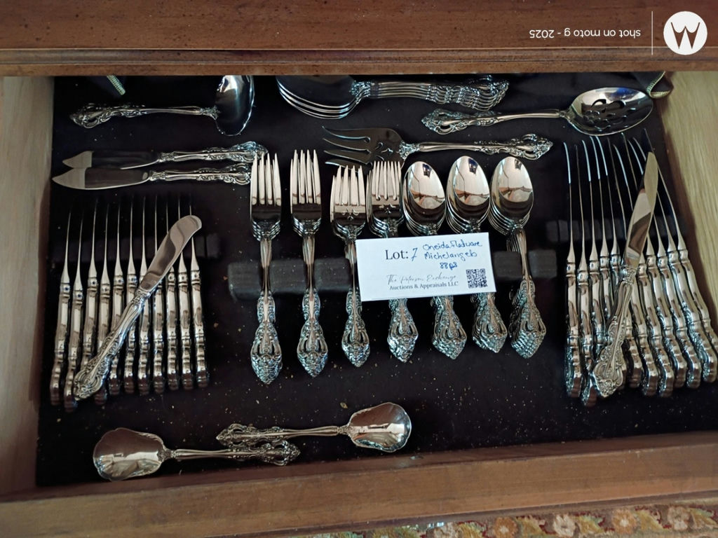 Ornate Silver-Tone Flatware Set - image 1 of 10