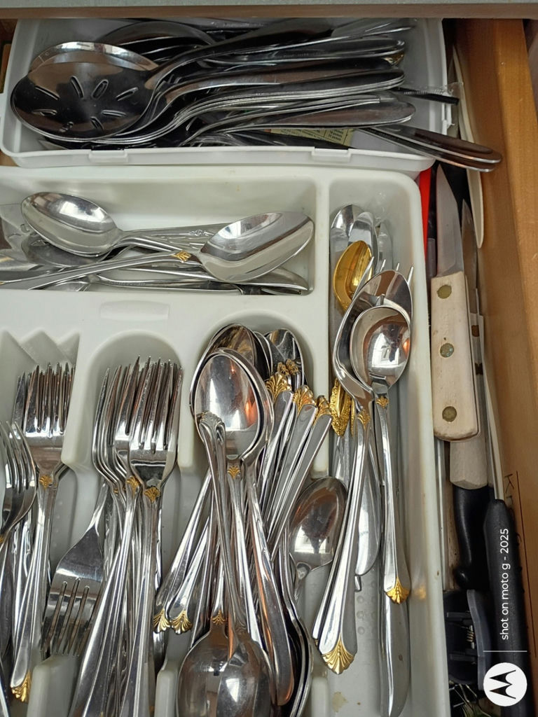 Assorted Stainless Steel Flatware and Serving Utensils - image 3 of 4