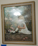 Framed Portrait Print of Young Girl with Bird - thumbnail 2 of 4