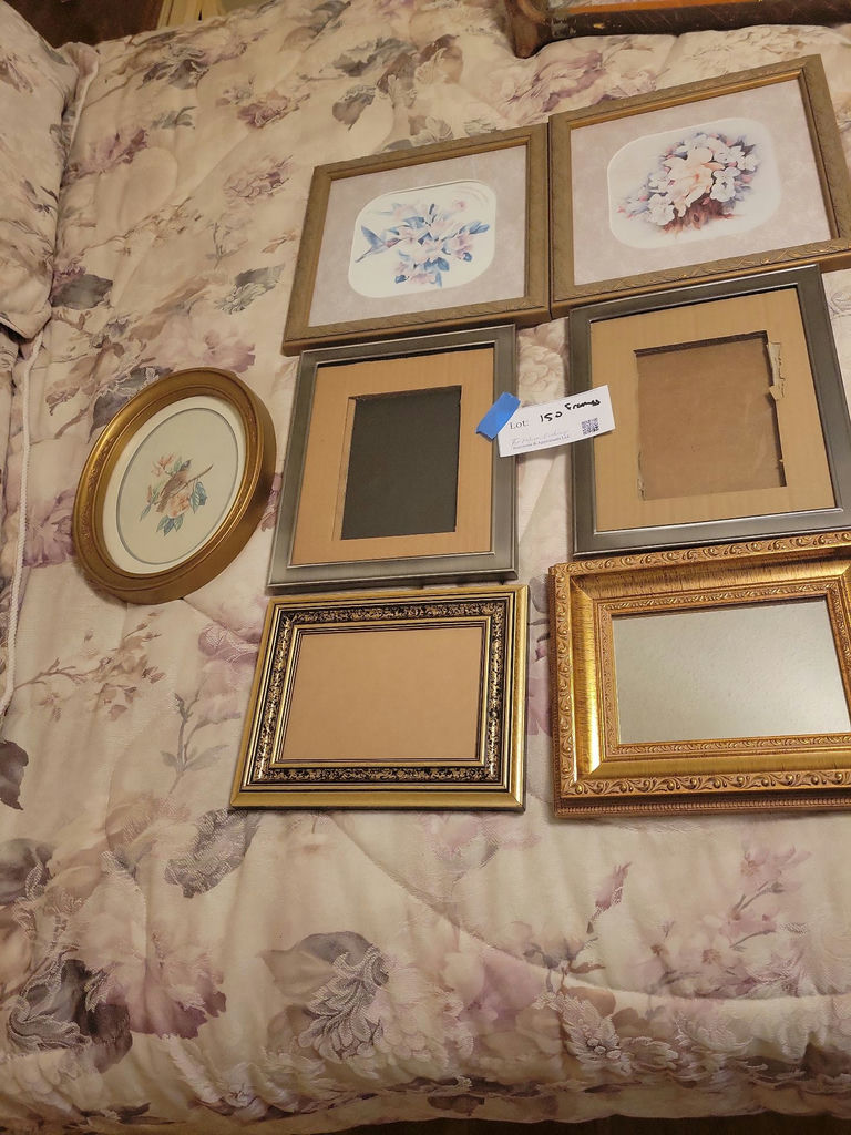 Assorted Framed Floral and Bird Wall Art with Empty Picture Frames - image 2 of 6