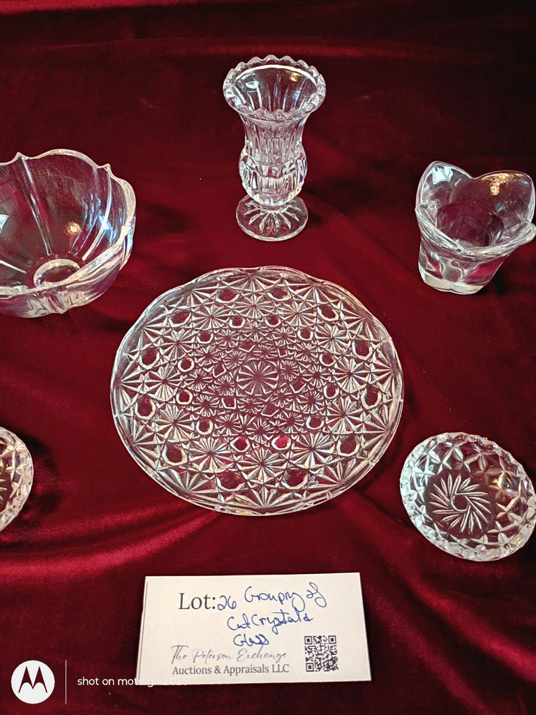 Assorted Cut Crystal Glassware Pieces - image 1 of 3