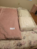 Pink Throw Blanket and White Heated Blanket - thumbnail 1 of 5