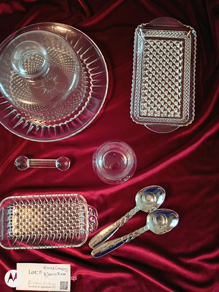 Mixed Glass Serving Pieces and Spoons - image 2 of 4