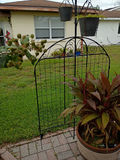 Metal Garden Trellis With Hanging Planters - thumbnail 2 of 3