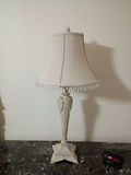 Decorative Table Lamp with Fabric Shade and Crystal Trim - thumbnail 5 of 5